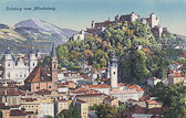 Salzburg vom Mönchsberg - Europa - alte historische Fotos Ansichten Bilder Aufnahmen Ansichtskarten 