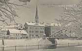 Draubrücke im Winter - Villach(Stadt) - alte historische Fotos Ansichten Bilder Aufnahmen Ansichtskarten 