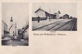 2 Bild Karte - Waltersdorf, Bahnhof - Oesterreich - alte historische Fotos Ansichten Bilder Aufnahmen Ansichtskarten 