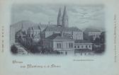 Marburg, Franziskanerkirche - Mondscheinkarte  - Marburg an der Drau / Maribor - alte historische Fotos Ansichten Bilder Aufnahmen Ansichtskarten 