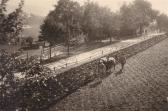 Drobollach, Schotterstraße nach Faak am See - Drobollach am Faaker See - alte historische Fotos Ansichten Bilder Aufnahmen Ansichtskarten 