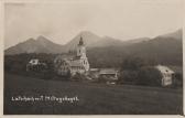 Pfarrkirche St. Ulrich mit Ortsansicht - Finkenstein am Faaker See - alte historische Fotos Ansichten Bilder Aufnahmen Ansichtskarten 