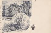 2 Bild Litho Karte - Ekartsau, K.K. Jagdschloss - alte historische Fotos Ansichten Bilder Aufnahmen Ansichtskarten 