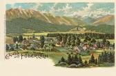 Föderlach Ortsansicht - Villach Land - alte historische Fotos Ansichten Bilder Aufnahmen Ansichtskarten 