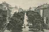 Bahnhofsstrasse mit Strassenbahn - Oesterreich - alte historische Fotos Ansichten Bilder Aufnahmen Ansichtskarten 