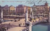 Wien, Franz Josefs Kai mit Ferdinandbrücke - Oesterreich - alte historische Fotos Ansichten Bilder Aufnahmen Ansichtskarten 