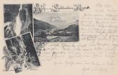 3 Bild Litho Karte - Liechtenstein Klamm - Oesterreich - alte historische Fotos Ansichten Bilder Aufnahmen Ansichtskarten 