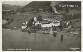 Luftbildaufnahnahme von Ossiach - Oesterreich - alte historische Fotos Ansichten Bilder Aufnahmen Ansichtskarten 