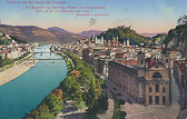 Salzburg von der Humboldt-Terasse - Oesterreich - alte historische Fotos Ansichten Bilder Aufnahmen Ansichtskarten 