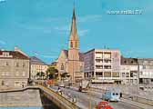 Villach - Draubrücke und Nikolaikirche - Oesterreich - alte historische Fotos Ansichten Bilder Aufnahmen Ansichtskarten 