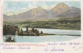 Westansicht der Insel mit Insel-Hotel - Villach Land - alte historische Fotos Ansichten Bilder Aufnahmen Ansichtskarten 