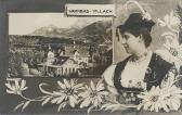 1907 - Warmbad Villach, 2 Bild Fotomontage - Villach(Stadt) - alte historische Fotos Ansichten Bilder Aufnahmen Ansichtskarten 