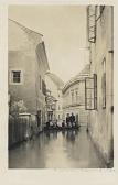 Villach, Lederergasse Überschwemmung - Villach-Innere Stadt - alte historische Fotos Ansichten Bilder Aufnahmen Ansichtskarten 