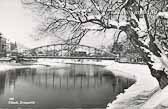 Draubrücke im Winter - Villach-Innere Stadt - alte historische Fotos Ansichten Bilder Aufnahmen Ansichtskarten 