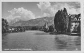 Blick von der Draubrücke - Villach-Innere Stadt - alte historische Fotos Ansichten Bilder Aufnahmen Ansichtskarten 