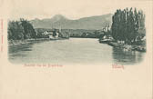 Aussicht von der Draubrücke - Villach-Innere Stadt - alte historische Fotos Ansichten Bilder Aufnahmen Ansichtskarten 