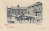 Wien, Burgplatz mit Burgmusik - Wien - alte historische Fotos Ansichten Bilder Aufnahmen Ansichtskarten 