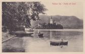 Veldeser See mit Insel - Veldes (Bleda) / Bled - alte historische Fotos Ansichten Bilder Aufnahmen Ansichtskarten 