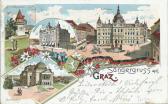 Sängergruss aus Graz - Graz(Stadt) - alte historische Fotos Ansichten Bilder Aufnahmen Ansichtskarten 