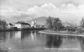 Drau mit Kreuzkirche - Villach - alte historische Fotos Ansichten Bilder Aufnahmen Ansichtskarten 