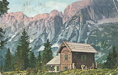 Seisera Hütte mit Montasch - Malborghetto Valbruna - alte historische Fotos Ansichten Bilder Aufnahmen Ansichtskarten 