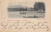 Velden Westbucht mit Schiff Haltestelle Ulbing - Villach Land - alte historische Fotos Ansichten Bilder Aufnahmen Ansichtskarten 