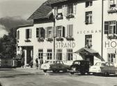 Egg am See, Strandhotel Aschgan Eingangsbereich - Egger Seeuferstraße - alte historische Fotos Ansichten Bilder Aufnahmen Ansichtskarten 