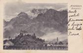 Gaillitz, Blick auf den Dobratsch mit Kirche - Villach Land - alte historische Fotos Ansichten Bilder Aufnahmen Ansichtskarten 