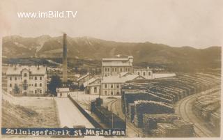 Zellulosewerk in St. Magdalen - Villach - alte historische Fotos Ansichten Bilder Aufnahmen Ansichtskarten 