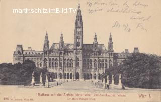 Wien, Rathaus - alte historische Fotos Ansichten Bilder Aufnahmen Ansichtskarten 