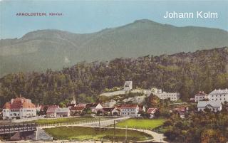 Arnoldstein, Ortsansicht mit Burgruine  - Arnoldstein - alte historische Fotos Ansichten Bilder Aufnahmen Ansichtskarten 