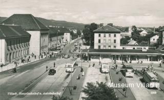 Der neue Bahnhofplatz mit Pavillon und Busbahnhof - Kärnten - alte historische Fotos Ansichten Bilder Aufnahmen Ansichtskarten 