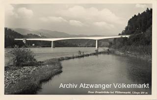 Völkermarkt, Neue Draubrücke - alte historische Fotos Ansichten Bilder Aufnahmen Ansichtskarten 