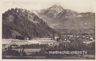 Ruine Landskron, St. Andrä und Mittagskogel - Oesterreich - alte historische Fotos Ansichten Bilder Aufnahmen Ansichtskarten 