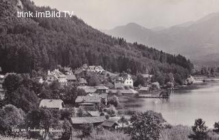 Egg am See, Badehäuser und Strandhotel Aschgan - Villach(Stadt) - alte historische Fotos Ansichten Bilder Aufnahmen Ansichtskarten 