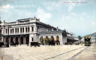 Triest, Bahnhof Meridionale - Friaul Julisch Venetien - alte historische Fotos Ansichten Bilder Aufnahmen Ansichtskarten 