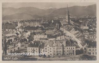 Blick über die Drauberme und Villach zum Mangart - alte historische Fotos Ansichten Bilder Aufnahmen Ansichtskarten 