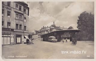 Villach Busbahnhof am Hans Gasser Platz - Kärnten - alte historische Fotos Ansichten Bilder Aufnahmen Ansichtskarten 