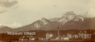 Villach Krankenhaus und Mittagskogel - Oesterreich - alte historische Fotos Ansichten Bilder Aufnahmen Ansichtskarten 