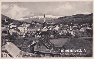 Blick aus Südost von Anhöhe Hauptschule - Oesterreich - alte historische Fotos Ansichten Bilder Aufnahmen Ansichtskarten 