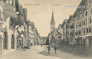 Kitzbühl - Hauptstrasse - Europa - alte historische Fotos Ansichten Bilder Aufnahmen Ansichtskarten 