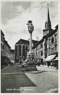 Villach Hauptplatz - alte historische Fotos Ansichten Bilder Aufnahmen Ansichtskarten 