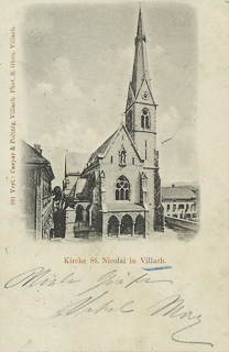 Nikolaikirche - Villach(Stadt) - alte historische Fotos Ansichten Bilder Aufnahmen Ansichtskarten 