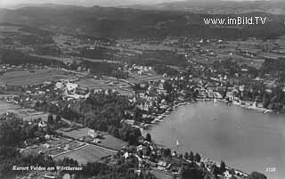 Luftbildaufnahme Velden - Oesterreich - alte historische Fotos Ansichten Bilder Aufnahmen Ansichtskarten 