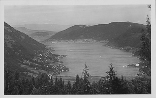 Blick auf den Ossiachersee vom Oswaldiberg - Oesterreich - alte historische Fotos Ansichten Bilder Aufnahmen Ansichtskarten 