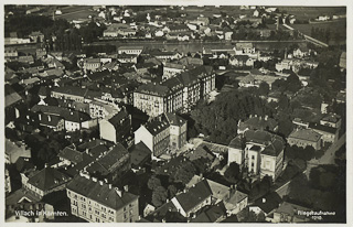Luftaufnahme Villach Innenstadt - Oesterreich - alte historische Fotos Ansichten Bilder Aufnahmen Ansichtskarten 