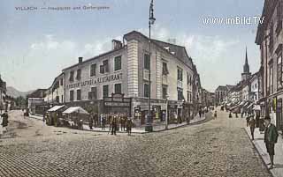 Villach - Hauptplatz - Gerbergasse - alte historische Fotos Ansichten Bilder Aufnahmen Ansichtskarten 