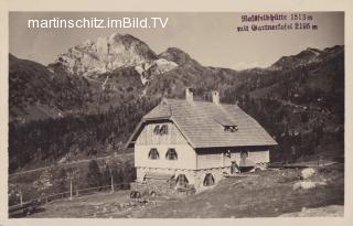 Hermagor Nassfeld, Naßfeldhütte mit Gartnerkofel  - Hermagor - alte historische Fotos Ansichten Bilder Aufnahmen Ansichtskarten 