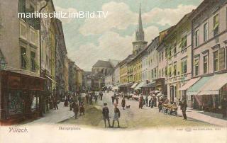 Villach, Hauptplatz - alte historische Fotos Ansichten Bilder Aufnahmen Ansichtskarten 