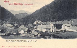 Mürzsteg Ortsansicht - alte historische Fotos Ansichten Bilder Aufnahmen Ansichtskarten 